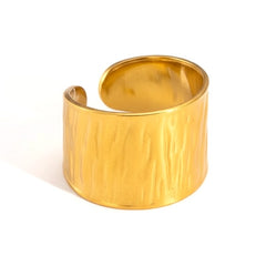 Bague acier inoxydable réglable large