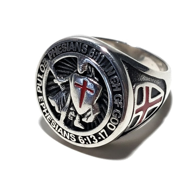 Bague chevalière acier inoxydable chevalier