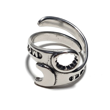 Bague chevalière acier inoxydable clé motocycle