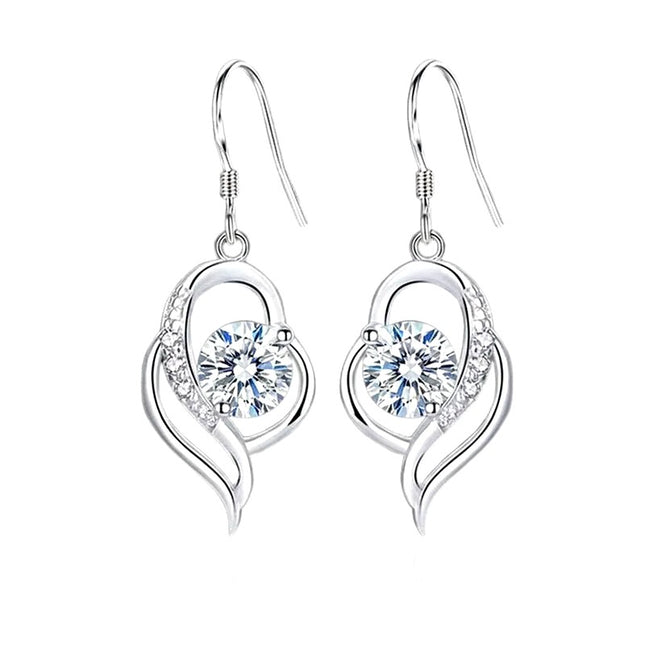Boucles d'oreilles argent 925 tombante Bérengère