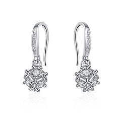 Boucles d'oreilles argent 925 cube zirconiums sertis