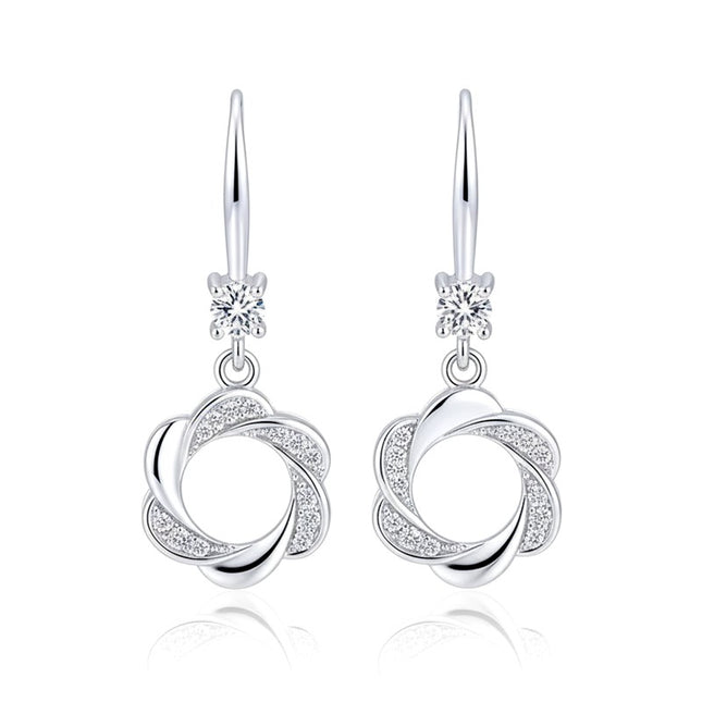 Boucles d'oreilles argent 925 tombante Anthéa