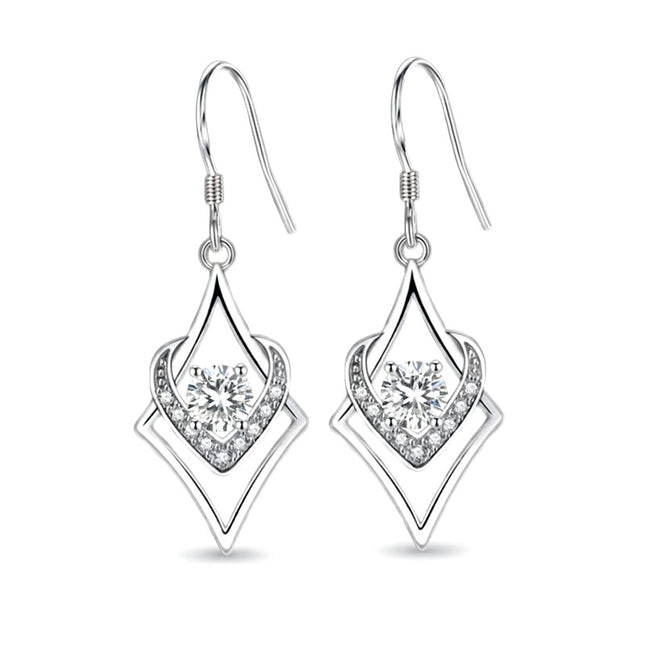 Boucles d'oreilles argent 925 tombante Bérénice