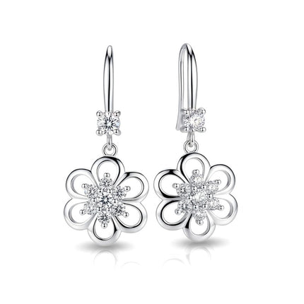 Boucles d'oreilles argent 925 tombante Rosalie