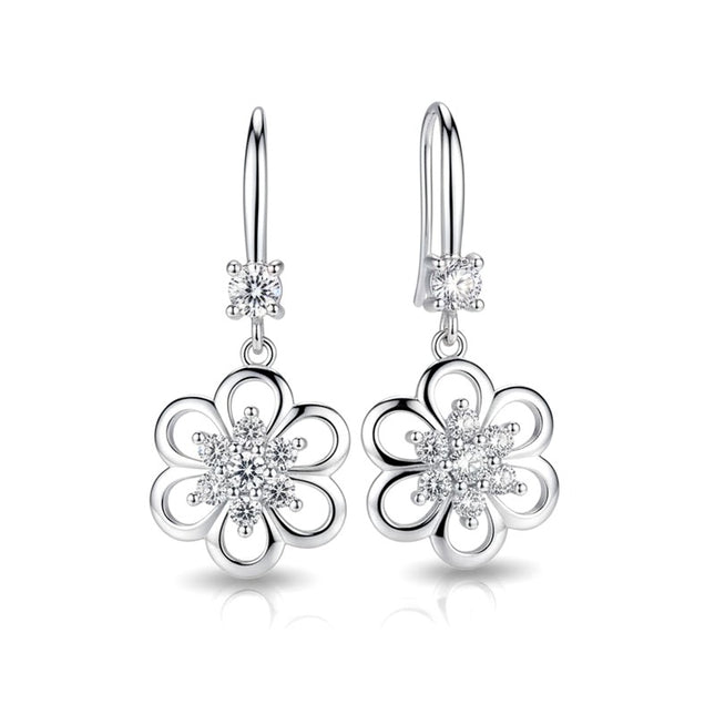 Boucles d'oreilles argent 925 tombante Rosalie