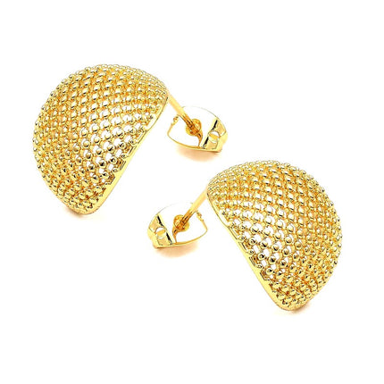 Boucles d'oreilles demi lune dorées à l'or fin