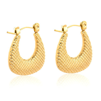 Boucles d'oreilles femme en acier inoxydable doré