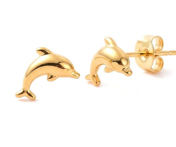 Boucles d'oreilles enfant & femme en plaqué or, Dauphin - Lyn&Or Boucles d'oreilles enfant & femme en plaqué or, Dauphin - Lyn&Or