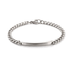 Bracelet gourmette en acier inoxydable