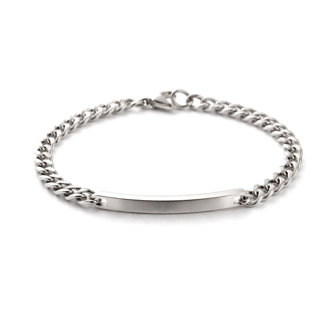Bracelet gourmette en acier inoxydable