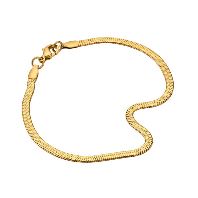 Bracelet pour femme - maille serpent doré or 18k.