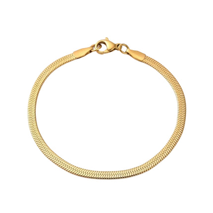 Bracelet pour femme - maille serpent doré or 18k