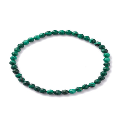 Bracelet pour femme - pierres naturelles malachite 4 mm