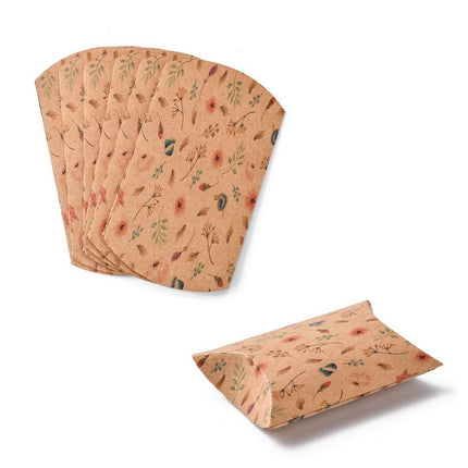 Lot de 10 berlingots oreillers boites cadeaux motif fleurs Bijouxmode