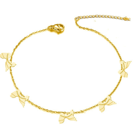 Chaîne de cheville acier inoxydable or Guadeloupe Bijouxmode