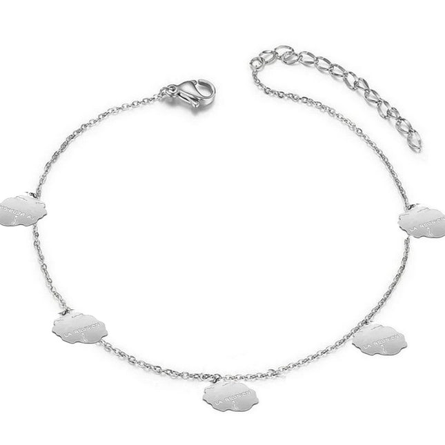 Chaîne de cheville acier inoxydable île de la Réunion Bijouxmode