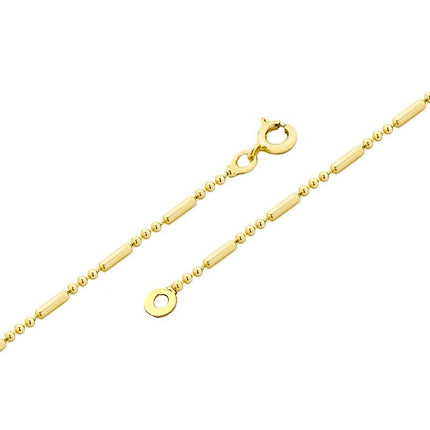 Chaîne pour femme - Mailles alternées 3 billes 1.5 mm * 45 cm Bijouxmode