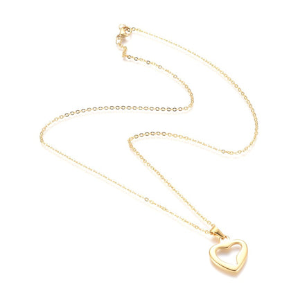 Collier acier inoxydable chaîne et pendentif Cœur ajouré