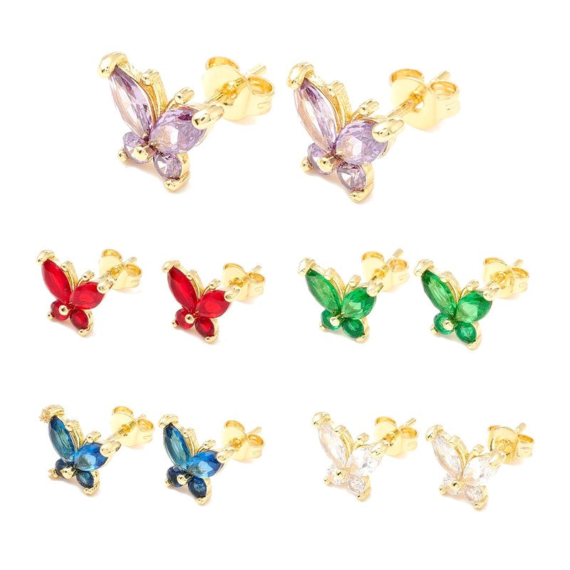 Boucles d'oreilles papillon lot de 5 paires