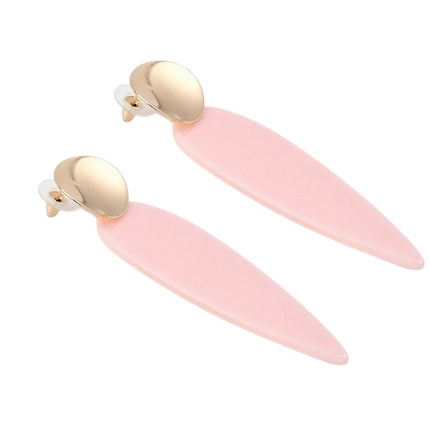 Boucles d'oreilles fantaisie tombante rose et doré Bijouxmode