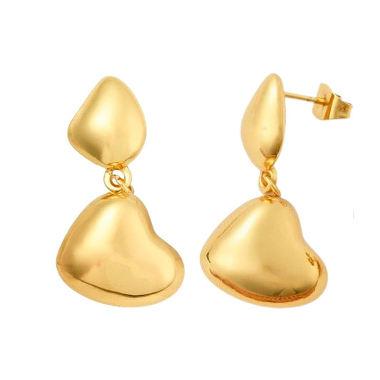 Boucles d'oreilles pendantes cœur