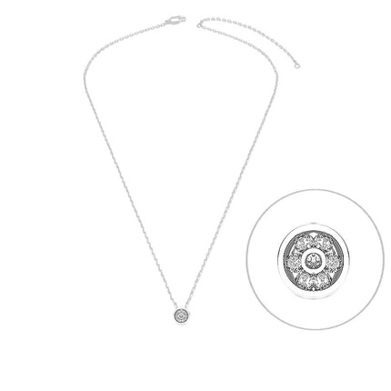 Collier argent 925 cercle zirconiums sertis Cotemode