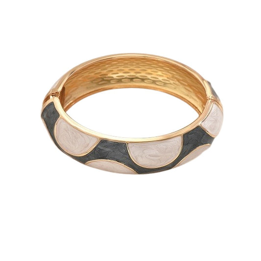 Women's bracelet - 18k gold enamel bangle