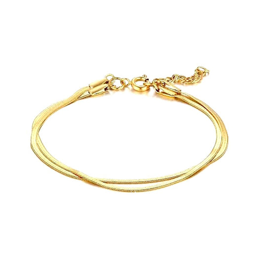 Pulsera para mujer - cadena doble serpiente