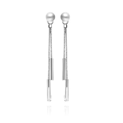 Boucles d'oreilles argent 925 tombantes perle Victoire Cotemode
