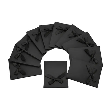 Lot de 12 petits sacs pochettes cadeaux noir 10*8*3 cm