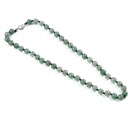 Collier acier inoxydable pierre naturelle aventurine 8 mm