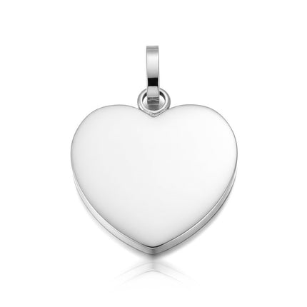 Pendentif acier à personnaliser cœur argenté