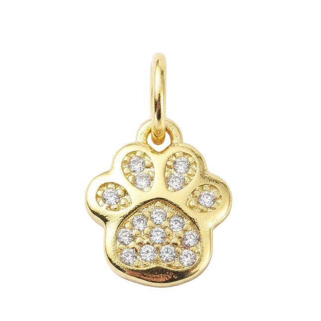Pendentif breloque délicat empreinte de chat