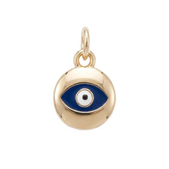 Pendentif breloque oeil oriental bleu