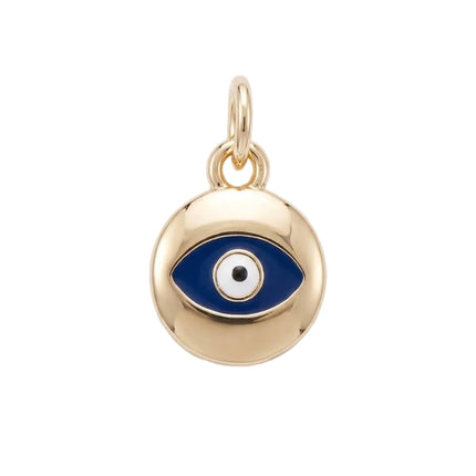 Pendentif breloque oeil oriental bleu