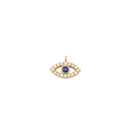 Pendentif breloque oeil zirconiums sertis