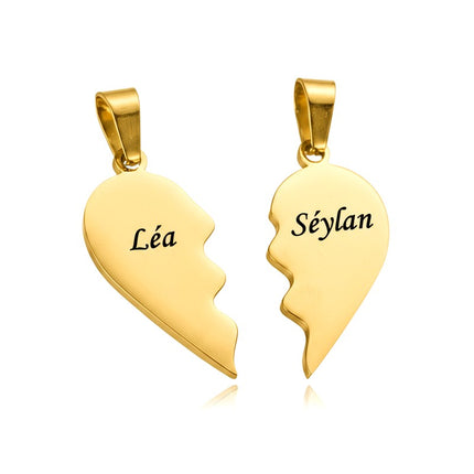 Pendentifs double cœur 