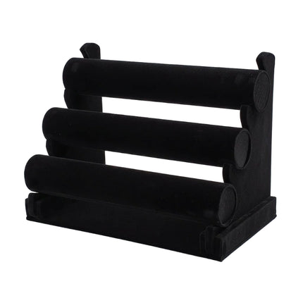 Black velvet 3-tier bracelet display stand 31*23*17 cm