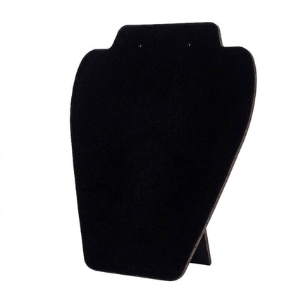 Présentoir carton flanelle noire pour colliers 21*19 cm
