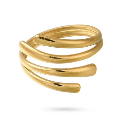 Bague acier inoxydable doré Bijouxmode