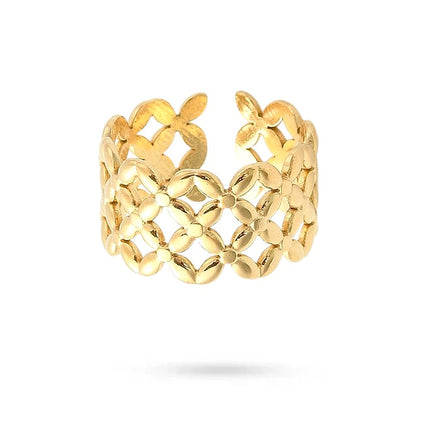 Bague femme réglable entrelacé Bagues plaqué or Bijouxmode