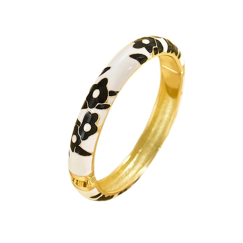 Bracelet for women - enamel and 18k gold plated