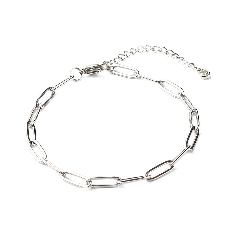 Stainless steel paperclip mesh bracelet