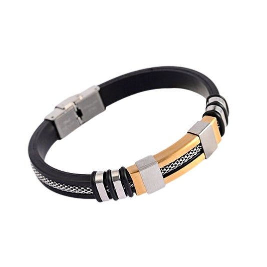 Stainless steel cable curb bracelet