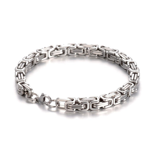 Byzantine stainless steel curb bracelet 23 cm
