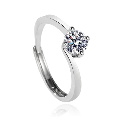 Bague solitaire argent 925 zirconium Clémence Cotemode