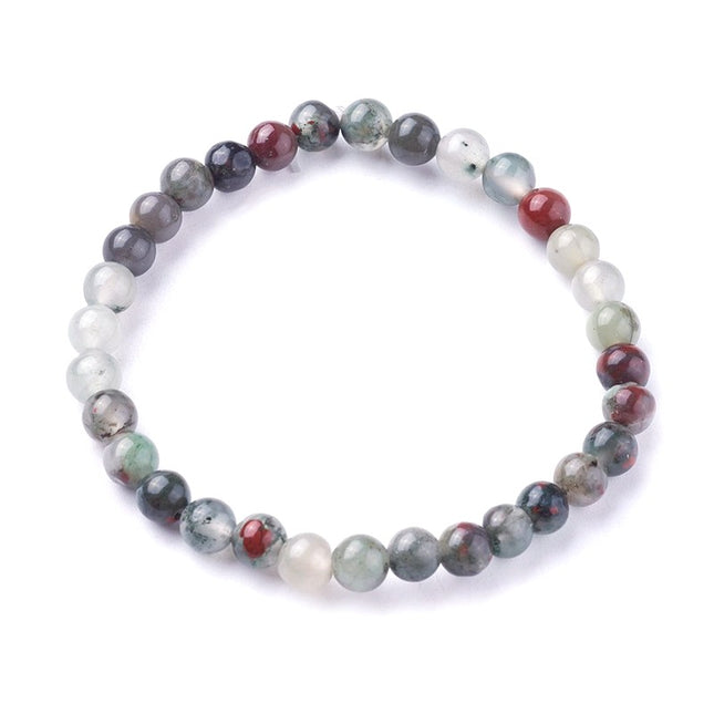 Pulsera para hombre o mujer - piedras de sangre naturales