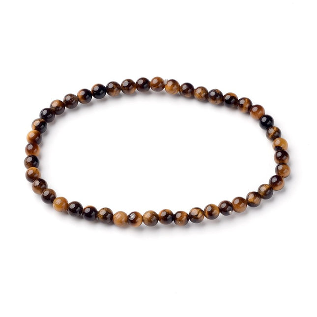 Pulsera para hombre o mujer - piedras naturales ojo de tigre 4 mm