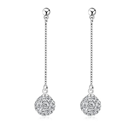 Boucles d'oreilles argent 925 shamballa zirconiums sertis Alix Cotemode