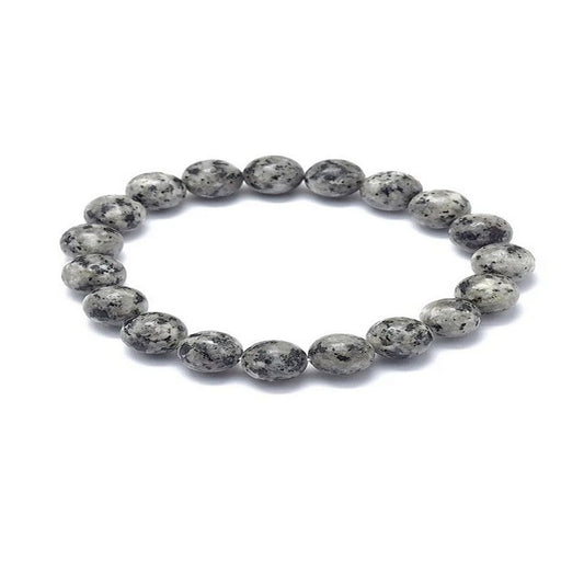 Bracelet for men or women - 6 mm natural stone - Sesame jasper